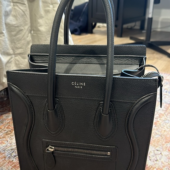 Celine Micro Luggage Handbag - Black - Picture 5 of 17